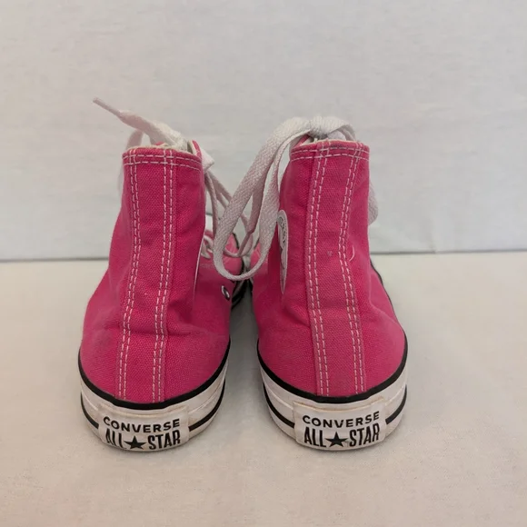 Converse Women 6 Pink High Top Shoes Sneakers Streetwear Classic Coquette Casual - Picture 5 of 8